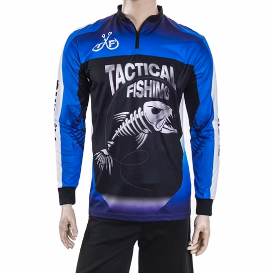 Healong Top Sale Sportswear UV-Protection Sublimation Fishing Shirt
