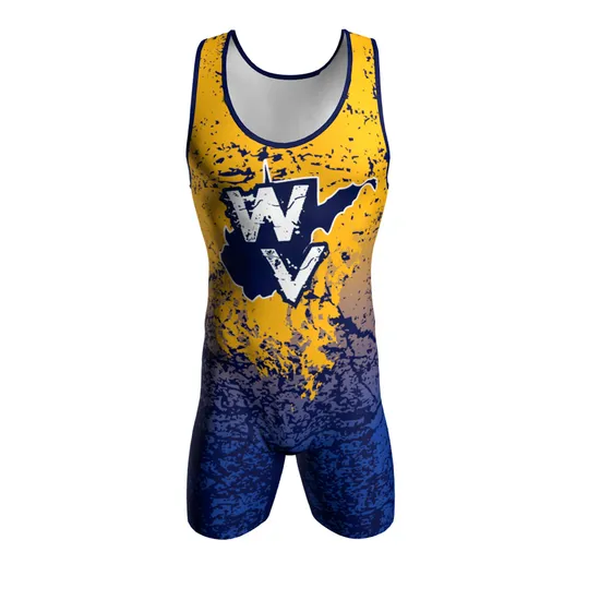 Custom Heat Transfer Printing Logo Wrestling Suit Plus Size Sublimated Weightlifting Singlet
