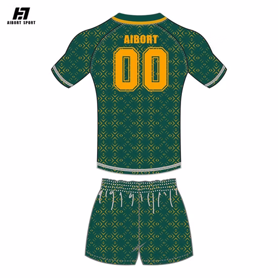 Aibort Breathable Men Rugby Uniform Set Custom Sublimate Bulk Rugby Shirt Rugby Team Jersey Uniform