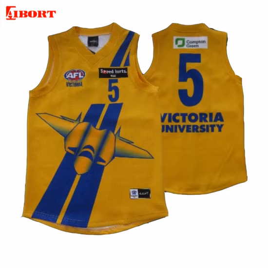 Aibort Venta al por mayor Profesional Diseño personalizado Barato Sublimado Impreso Sport Club OEM Afl Kits de entrenamiento Jumper Singlet Jersey Uniforme