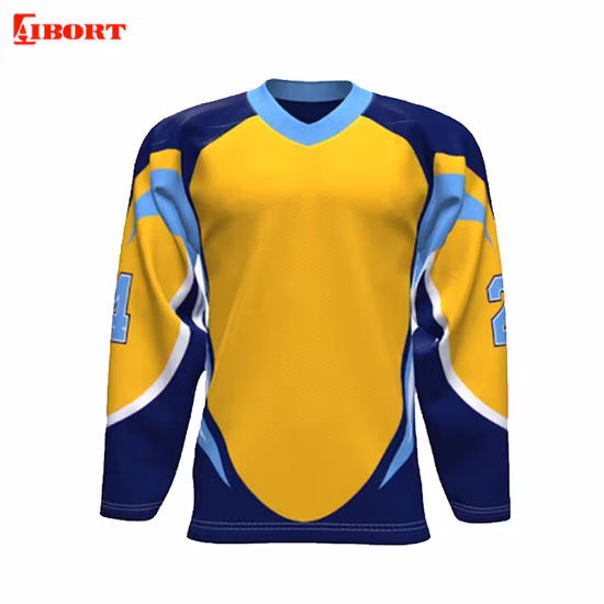 Aibort Camiseta de hockey sobre hielo para hombre de color personalizado de alta calidad (jersey de hockey 006)