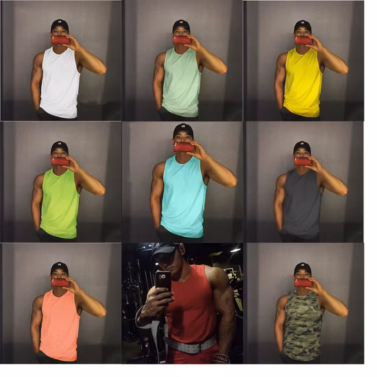 Venta al por mayor 2022 Mens Fitness Tank Top Singlet para hombres Fitness Camisa sin mangas Malla masculina Chaleco deportivo transpirable Camiseta interior Gimnasios Chaleco para correr