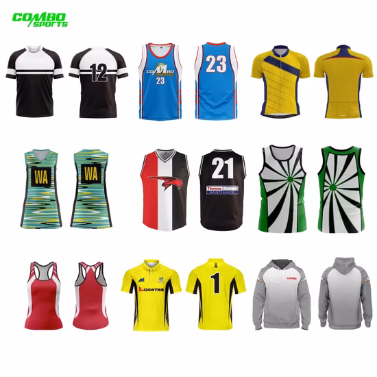 Jersey de fútbol del baloncesto del béisbol del rugbi del polo de la sudadera con capucha de la sublimación al por mayor de encargo