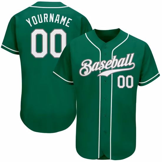 Uniforme de béisbol personalizado, camiseta de softbol de sublimación barata, camiseta de béisbol con botón completo