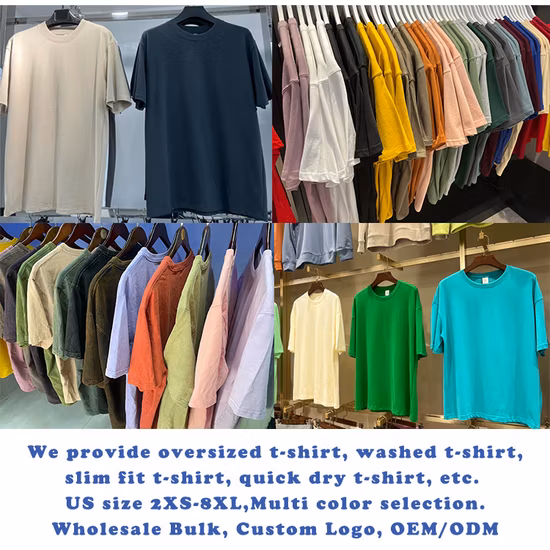 Comercio al por mayor de hombres personalizados Camiseta ST Ropa Camisetas con logotipo de impresión bordada Pima 100% algodón T