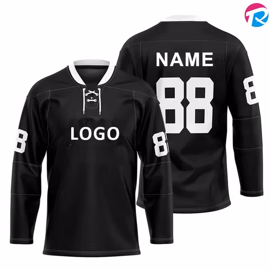 Camiseta de hockey sobre hielo sublimada personalizada reversible en línea del equipo masculino de doble cara juvenil con logotipo personalizado