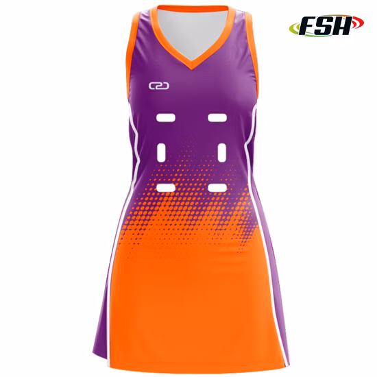 Precio mayorista barato de alta calidad de la mujer vestido uniforme de netball sublimación personalizada vestido de netball
