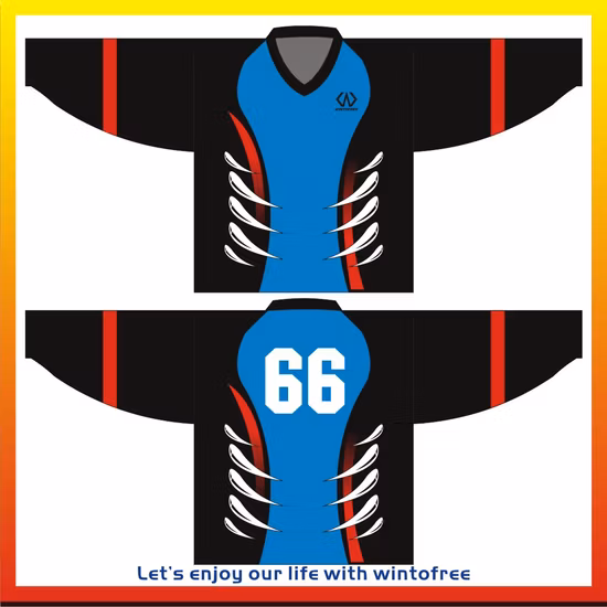Jersey de hockey sobre hielo con impresión por sublimación personalizada para clubes y equipos escolares