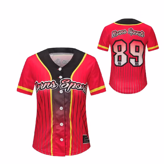 Jersey de softbol personalizado Jersey de béisbol de poliéster hecho a medida